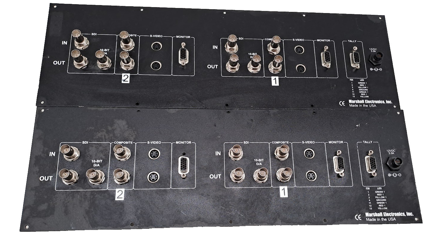 2X MARSHALL ELECTRONICS V-R82P-SDI REV. D1 Dual Screen LCD Monitor Bcak Panle