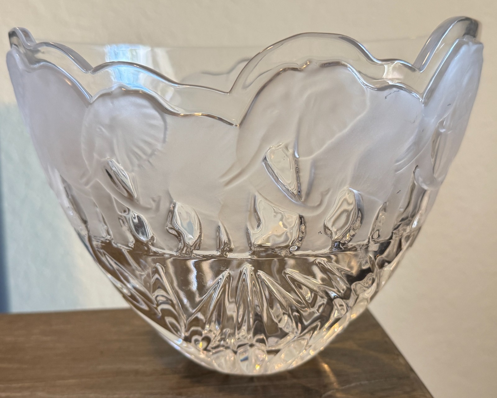 Parade Of Crystal Elephants Bowl by Lenox Germany retired