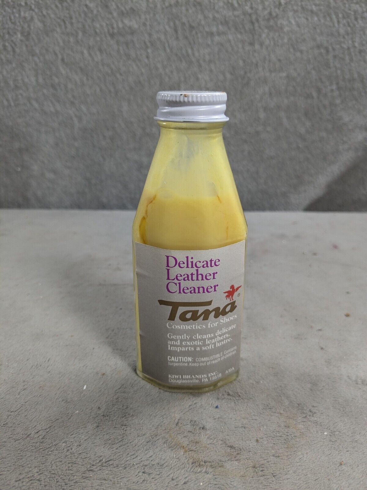 Vintage Bottle Of Tana Delicate Leather Cleaner For Leather Shoes 3oz