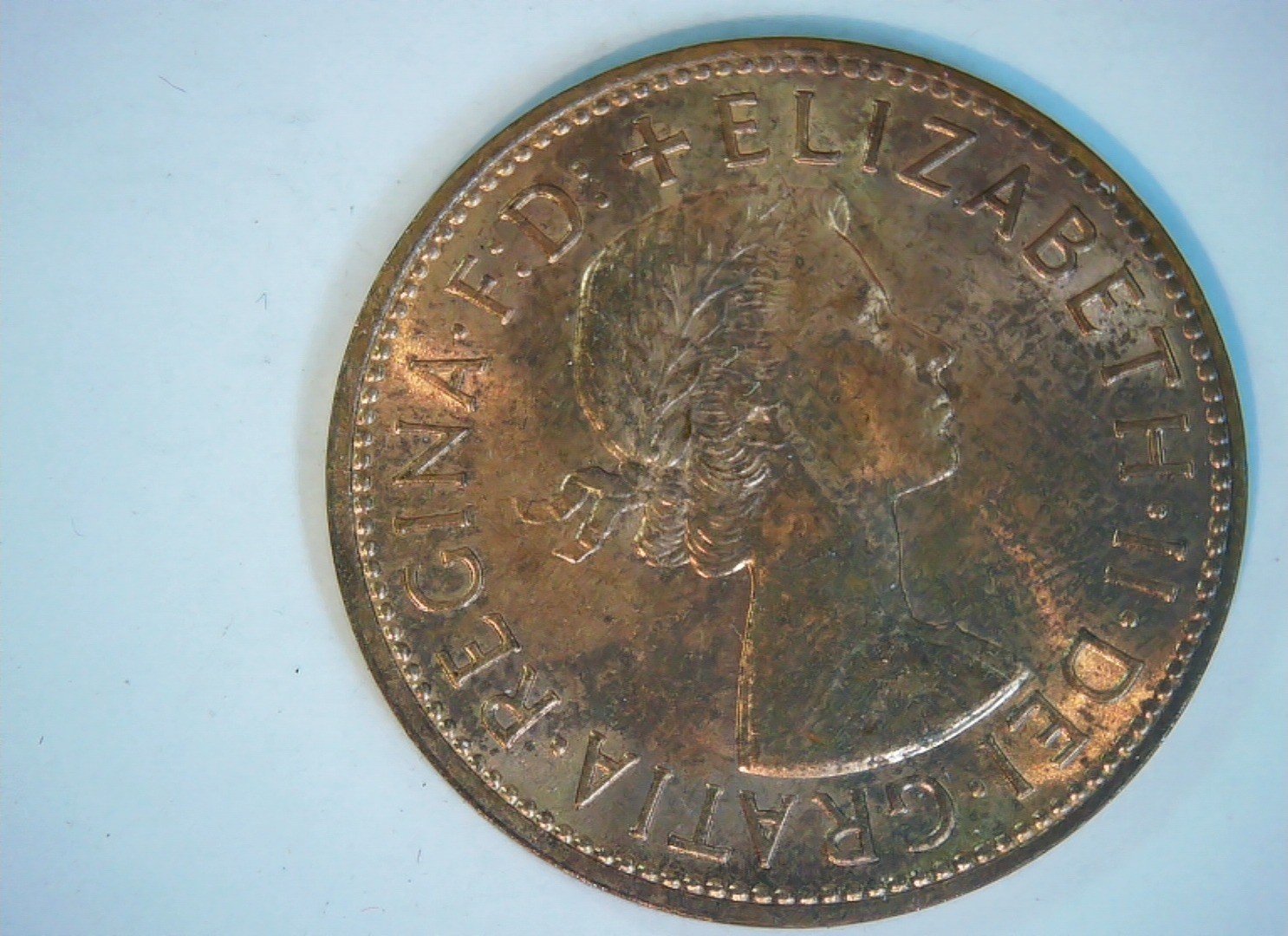 United Kingdom 1967 1 Penny Elizabeth II (pre-decimal) Penny Coin