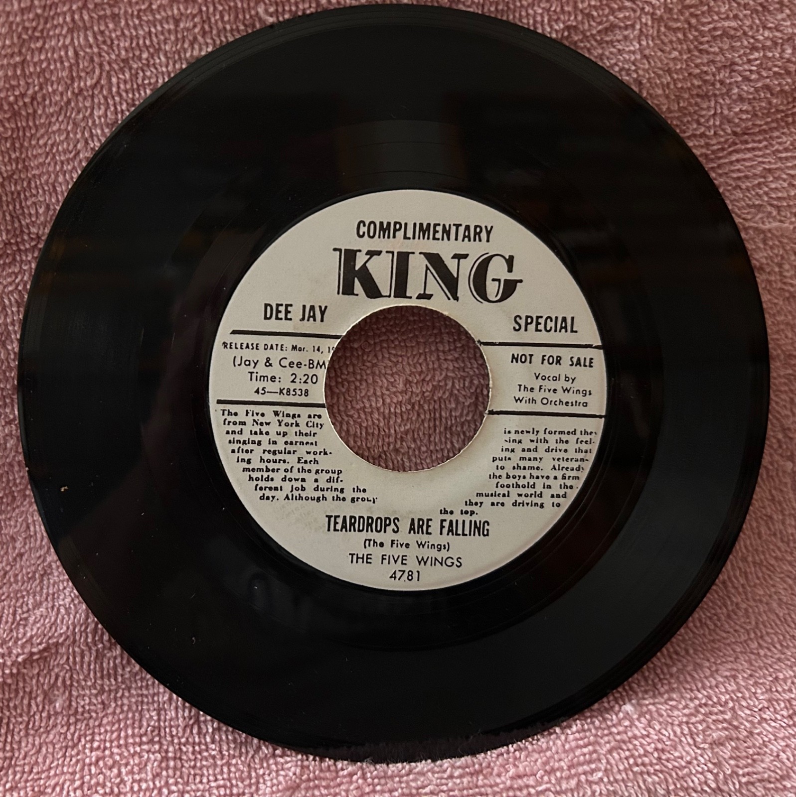 Five Wings. Teardrops Are Falling / Rock -A- Locka