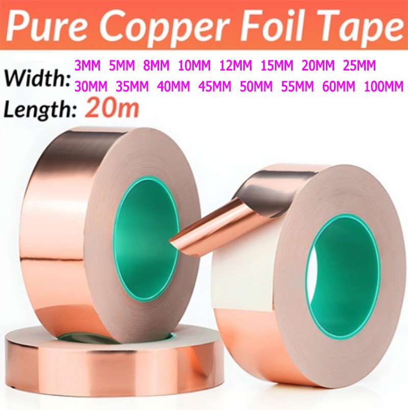 20M Adhesive Copper Slug Tape Snail Barrier conductive Repellent Guitar EMI