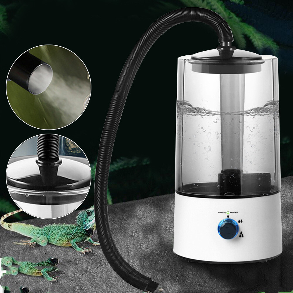 Reptile Fogger Terrariums Humidifier Fog Machine with 4L Tank & Adjustable Hose