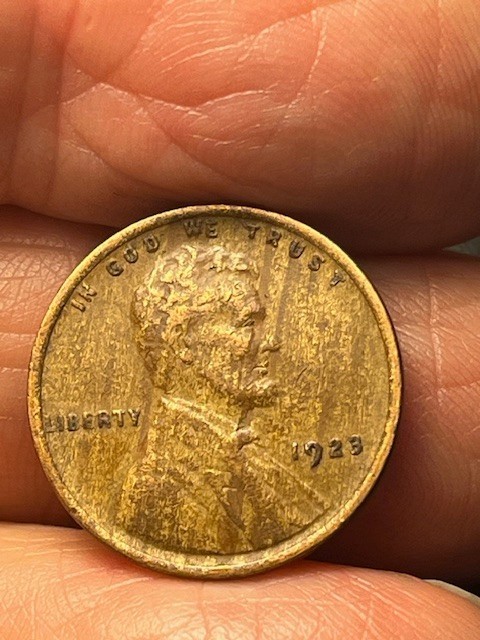 1923 P Old Woody Wheat Penny - Improper Alloy Mix - B285