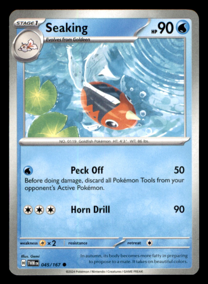 Seaking Common SV06: Twilight Masquerade 045/167 NM Normal Pokemon