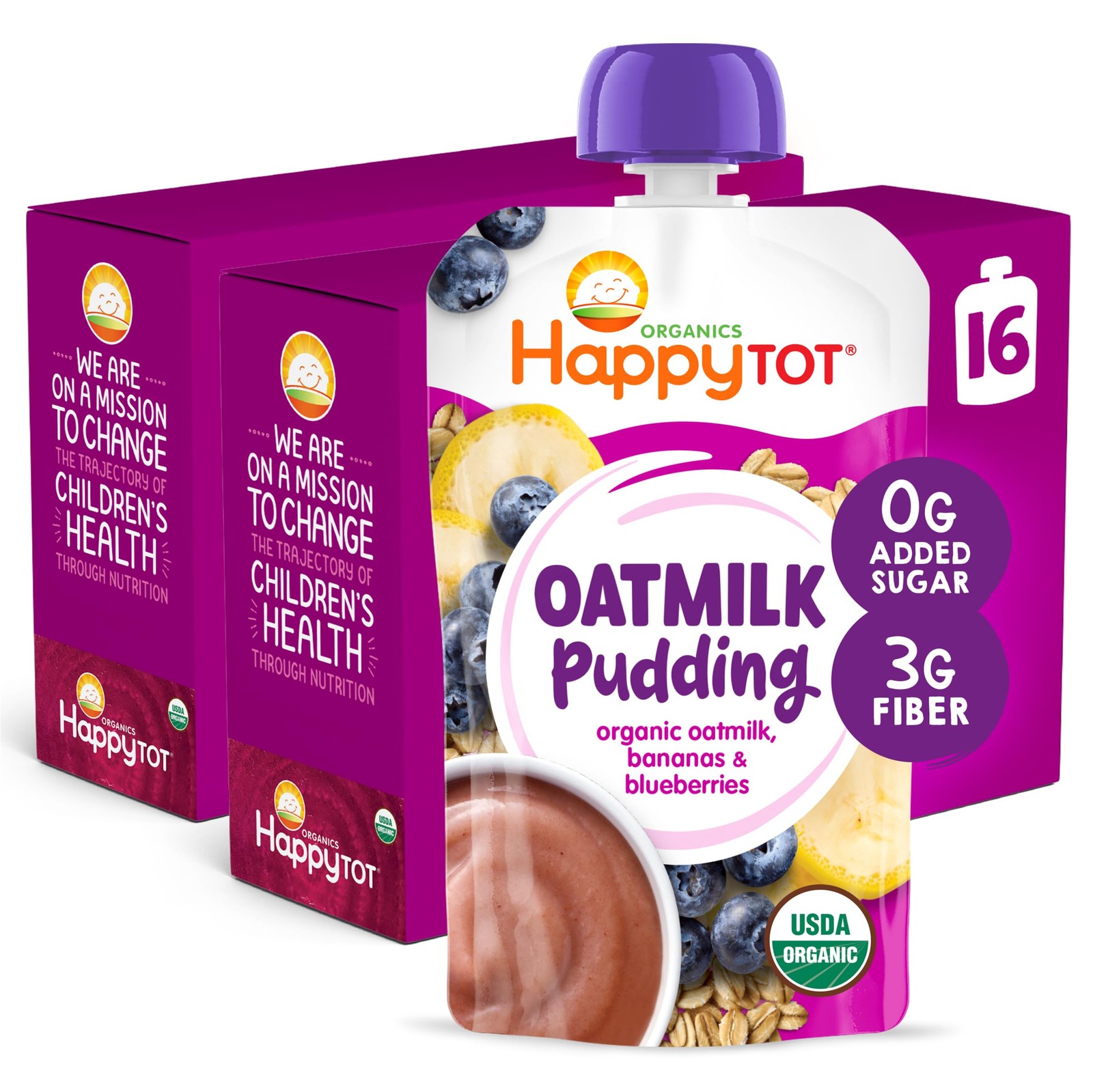 Organics Oatmilk Pudding, Dairy-Free, Stage 4 Toddler Snack, Oatmilk, Bananas...
