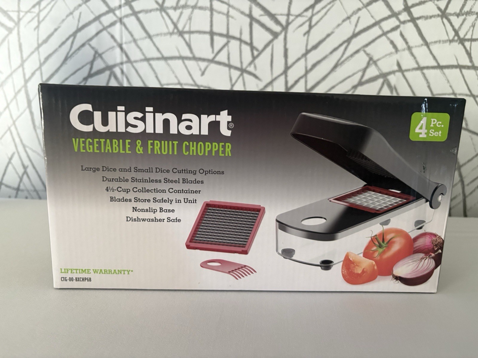 Cuisinart Vegetable & Fruit Chopper Set Stainless Steel Blades 4½-Cup Dishwashe…