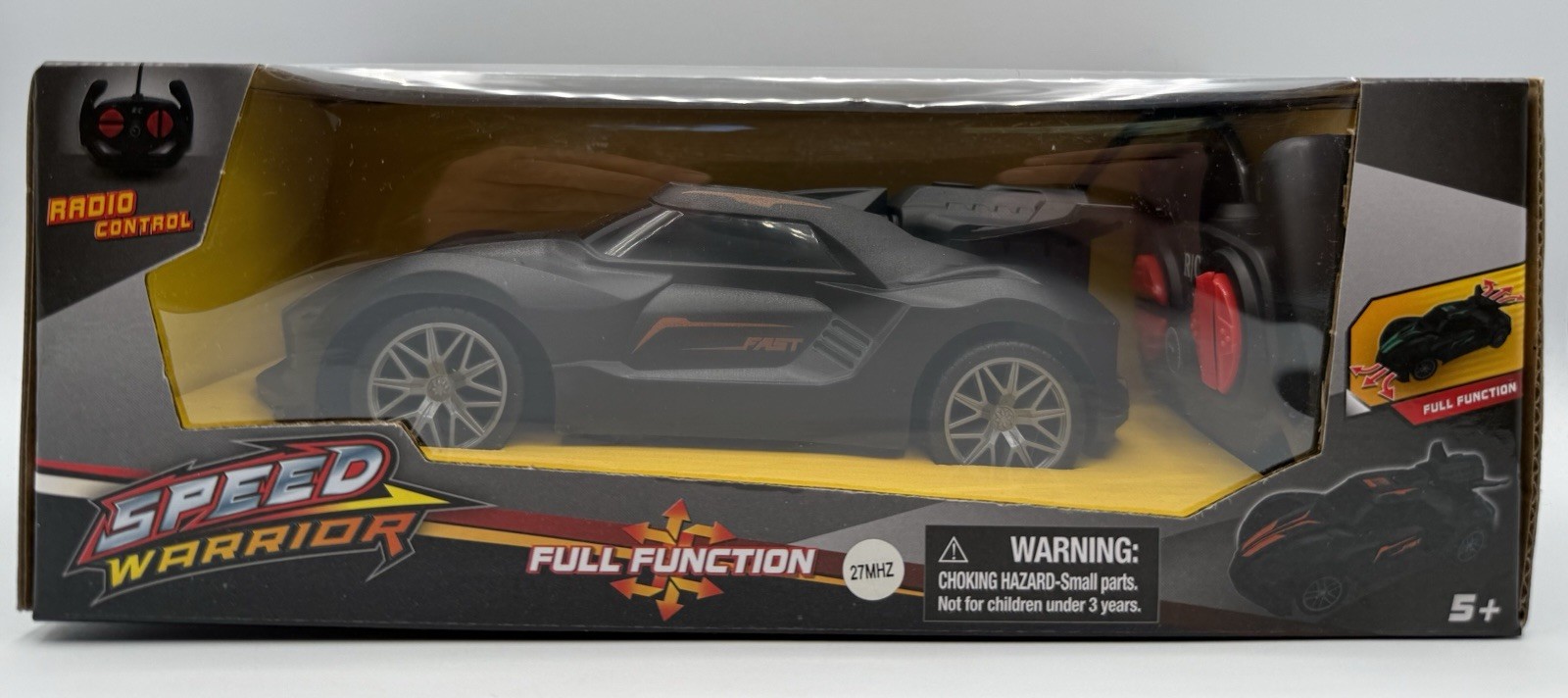 Speed Warrior Radio Control Car Full Function Black And Orange With Controller
