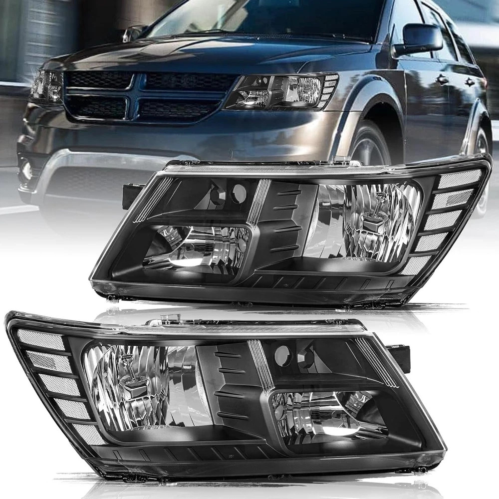 Headlight Assembly Compatible with 2009-2020 Dodge Journey Headlamp Driver