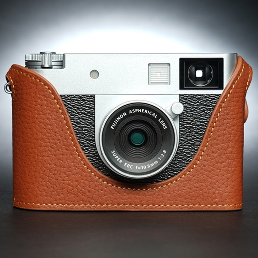 Handmade Real Leather Camera Half Cover Case Protective Base For Fujifilm X-half