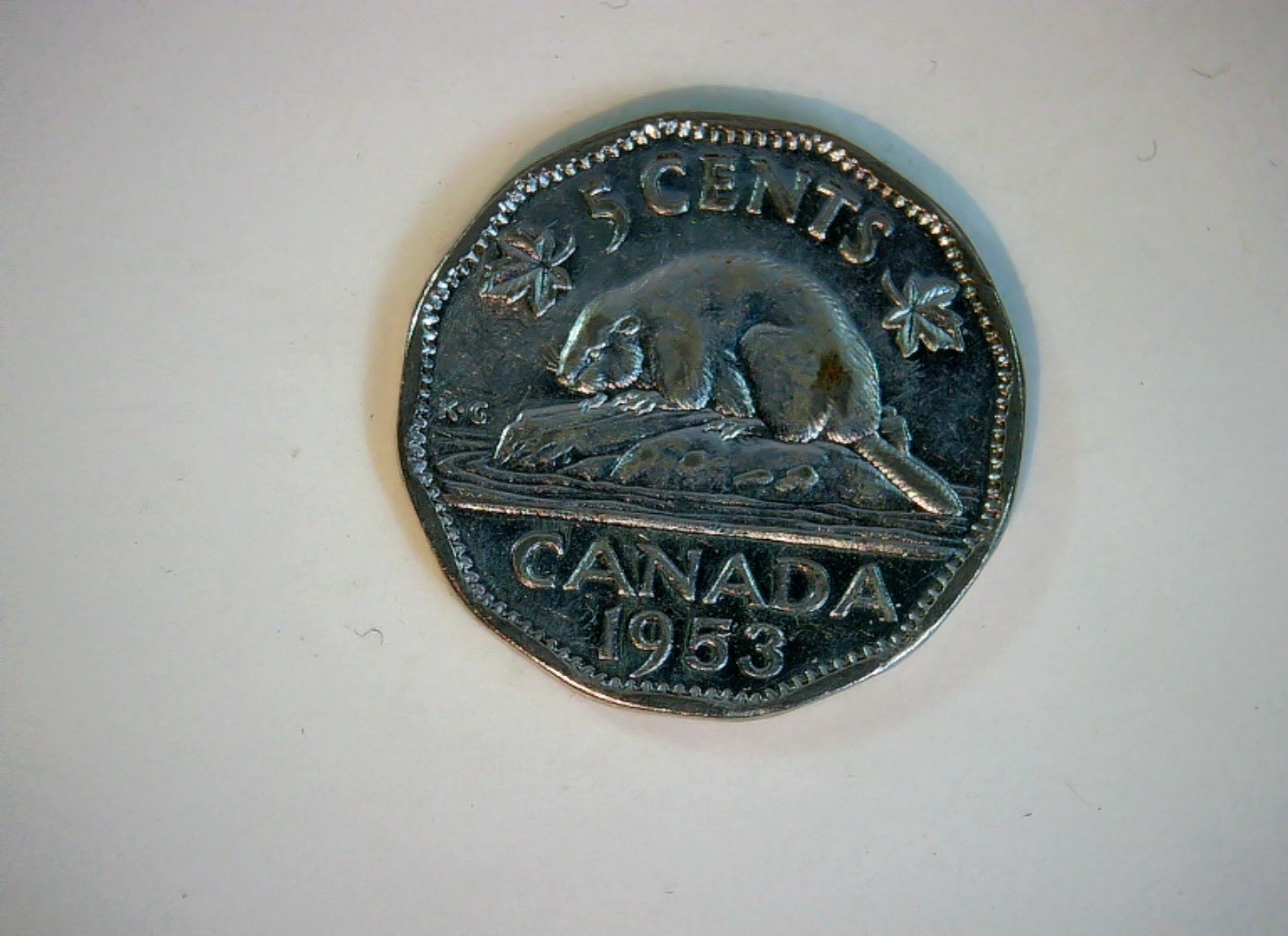 Canada 1953 5 Cents Elizabeth II Beaver Coin