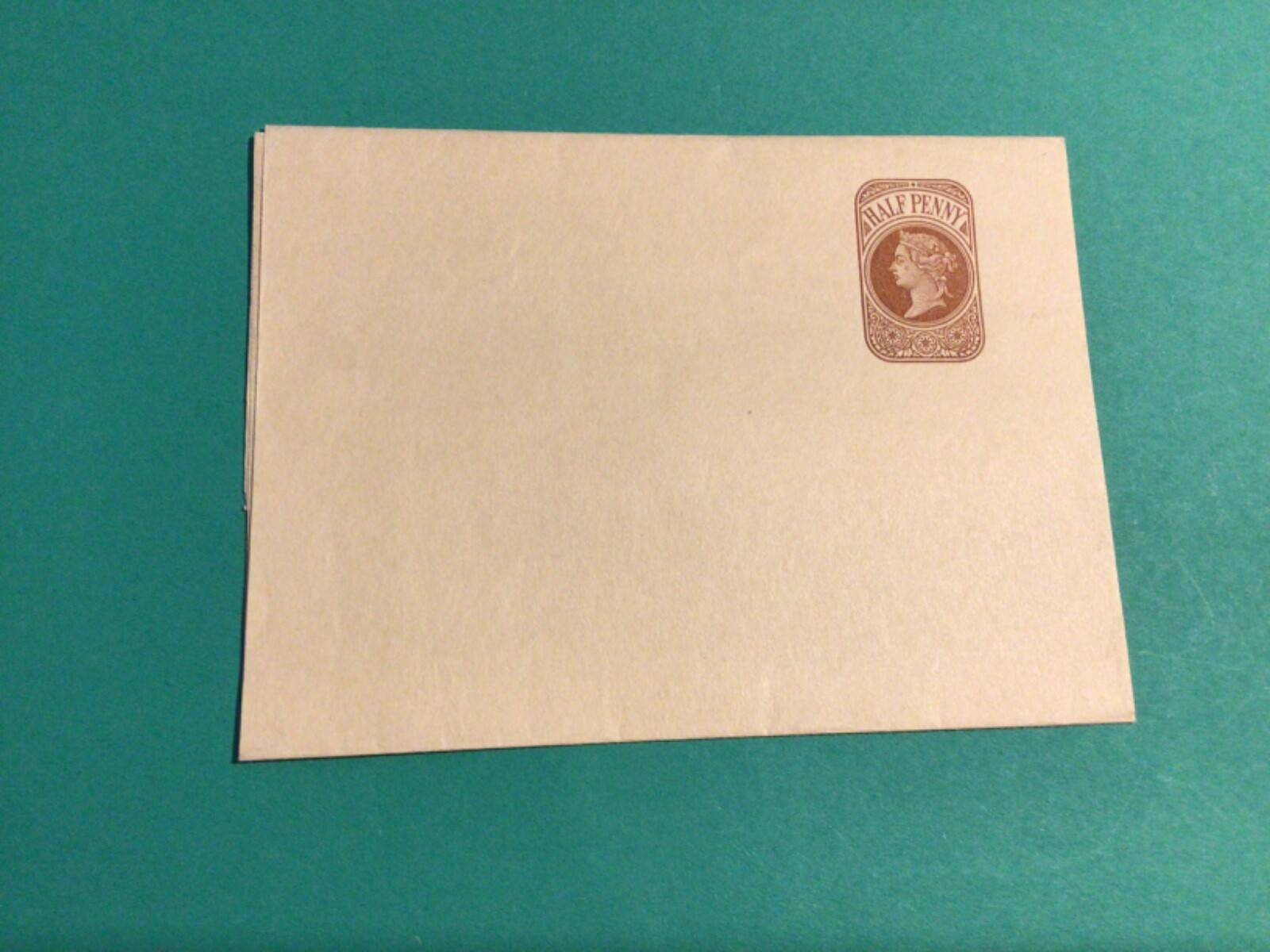 Queen Victoria half penny brown newspaper postal wrapper unused A10553