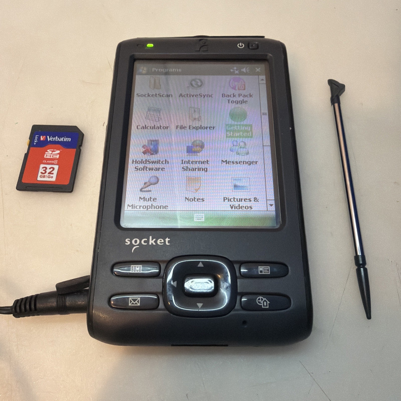 Socket Mobile SoMo 655-DX Handheld Computer With 32GB SD Card Needs Battery