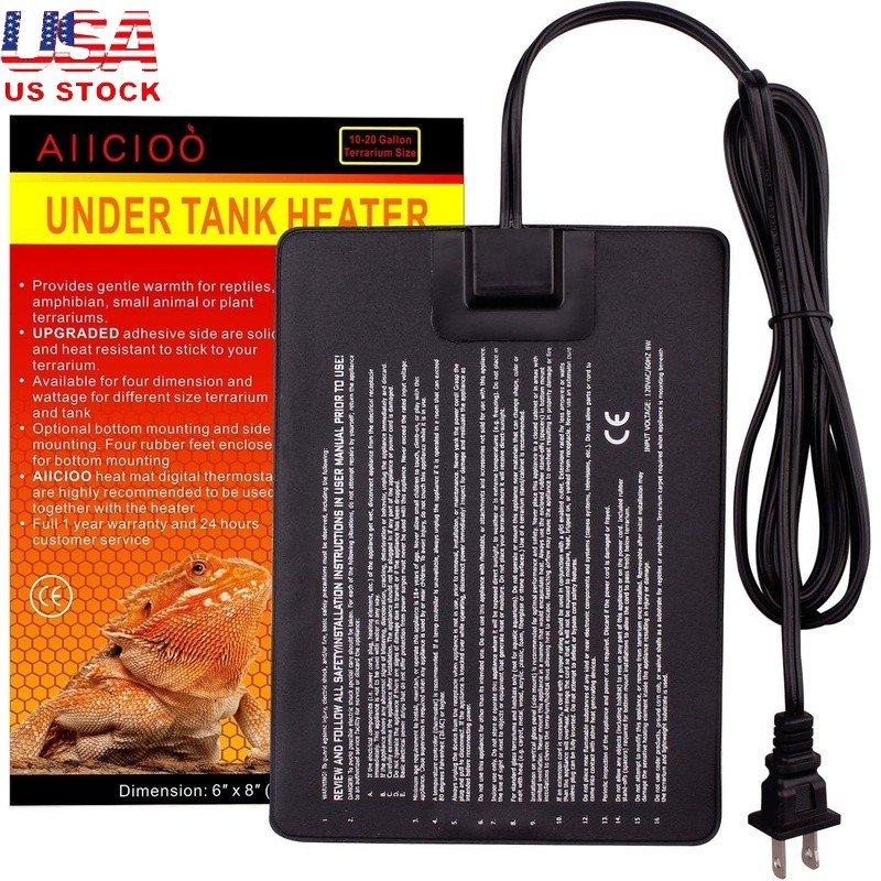 Reptile Heating Pad Under Tank Heater Lizard Snake Turtle Vivarium Heat Mat New