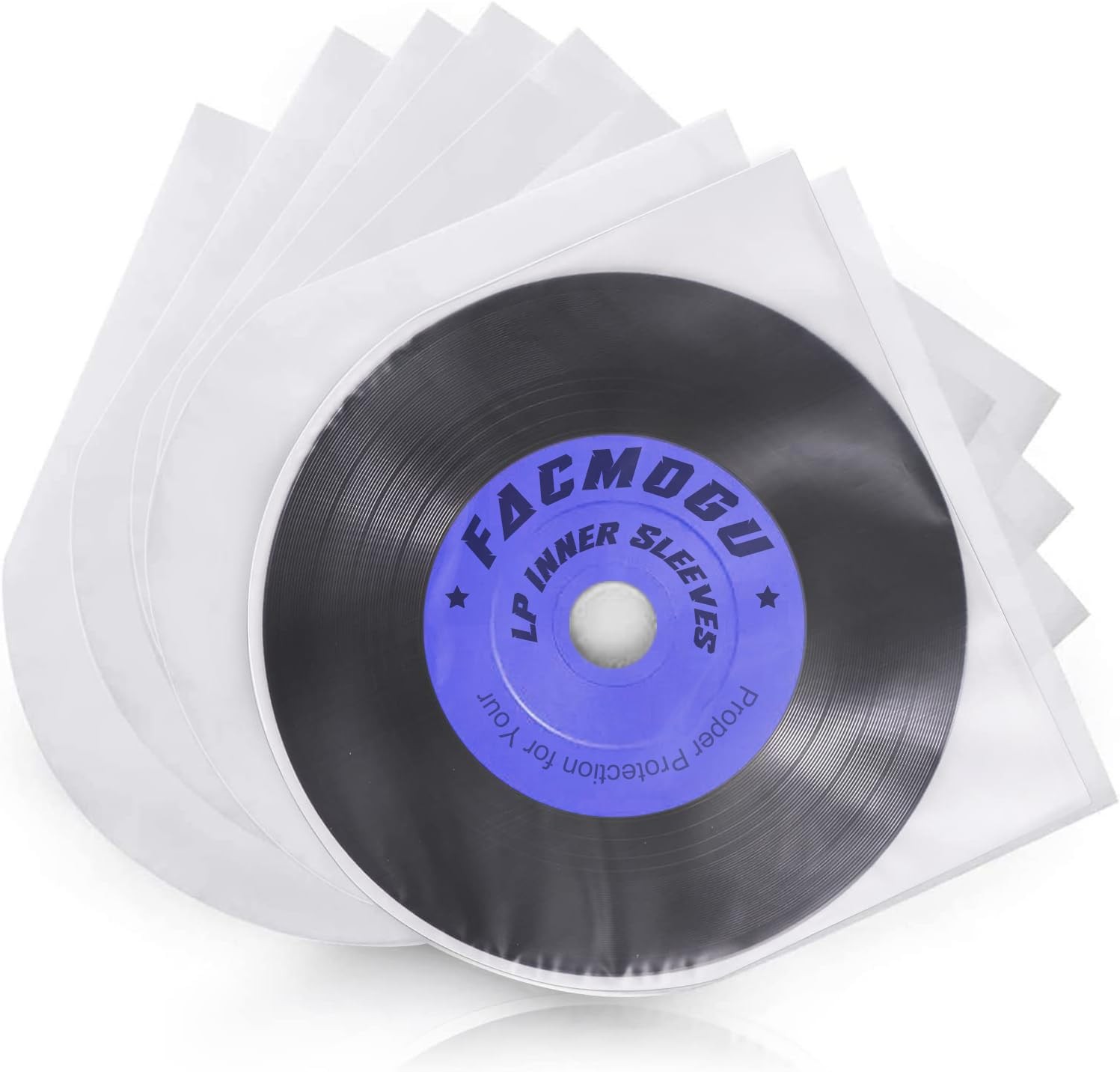 100PCS 10 Inch Anti Static LP Inner Sleeves, Round Bottom Protective Sleeves ...