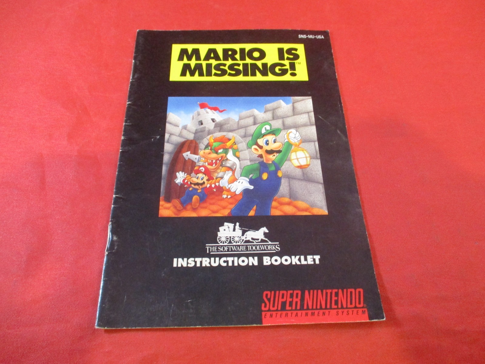 Mario Is Missing Super Nintendo SNES Instruction Manual Booklet ONLY #L