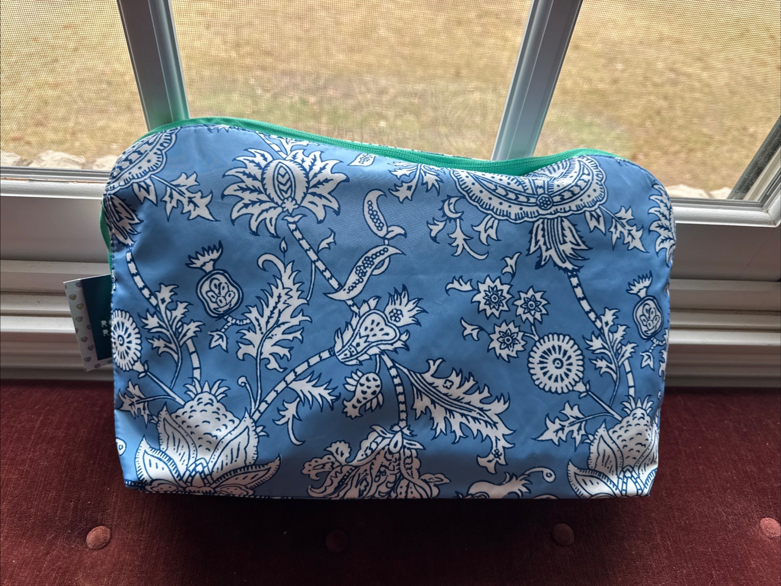 Roller Rabbit x Target 4pc Floral Vines Makeup Bag Set Blue Green White Zipper