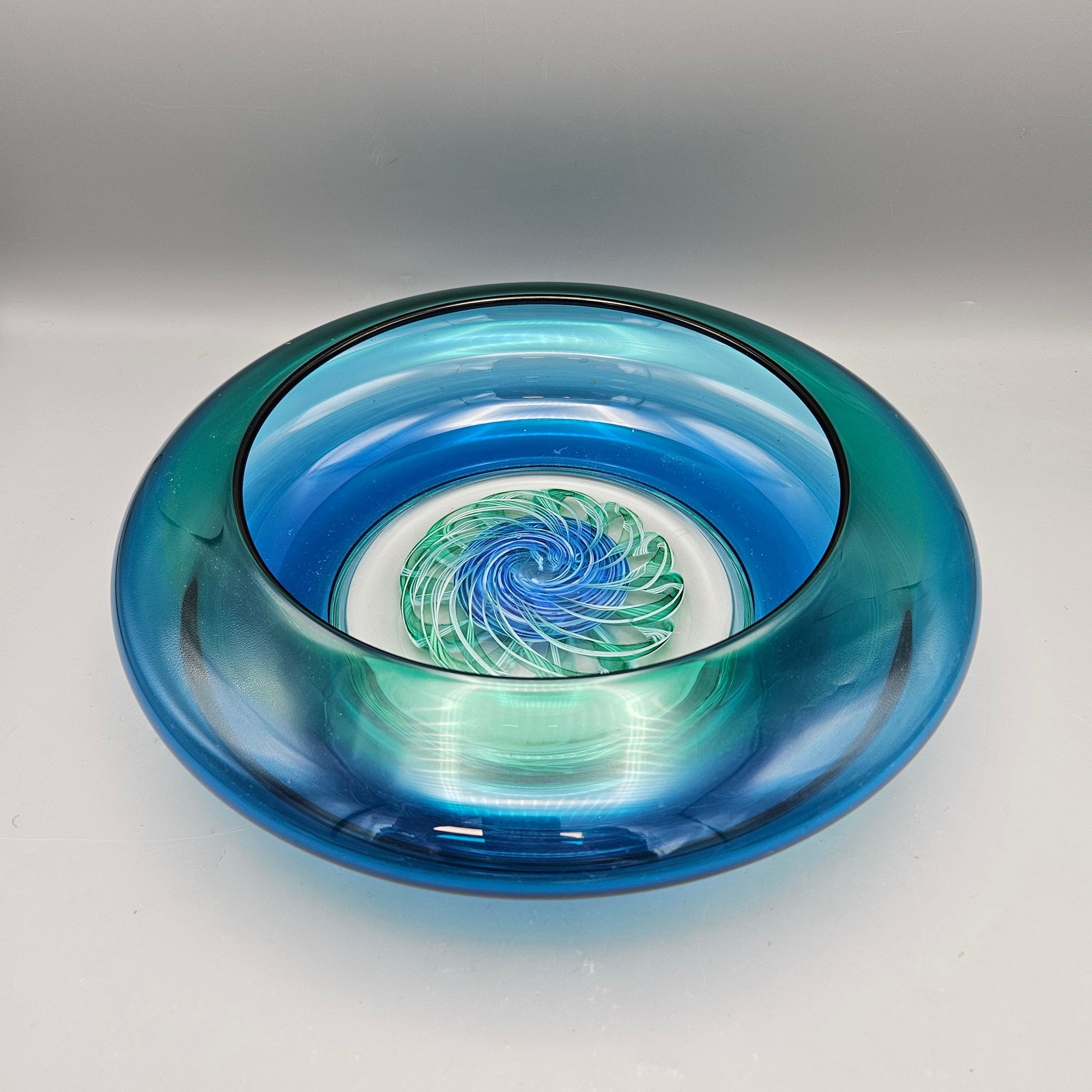 DKR Studios Art Glass Low Bowl