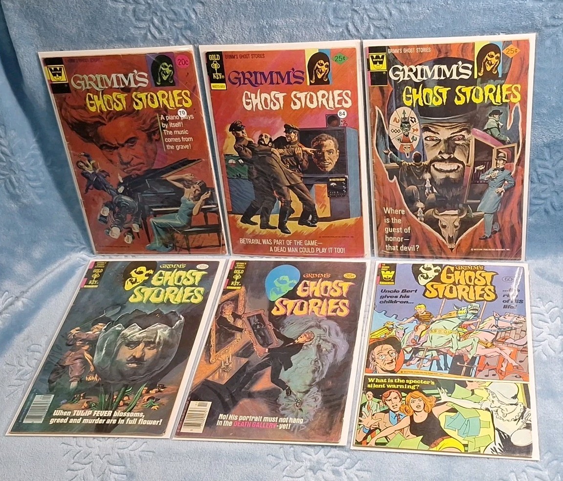 Grimm's Ghost Stories Lot Of 6 Bronze Age Horror Gold Key Whitman