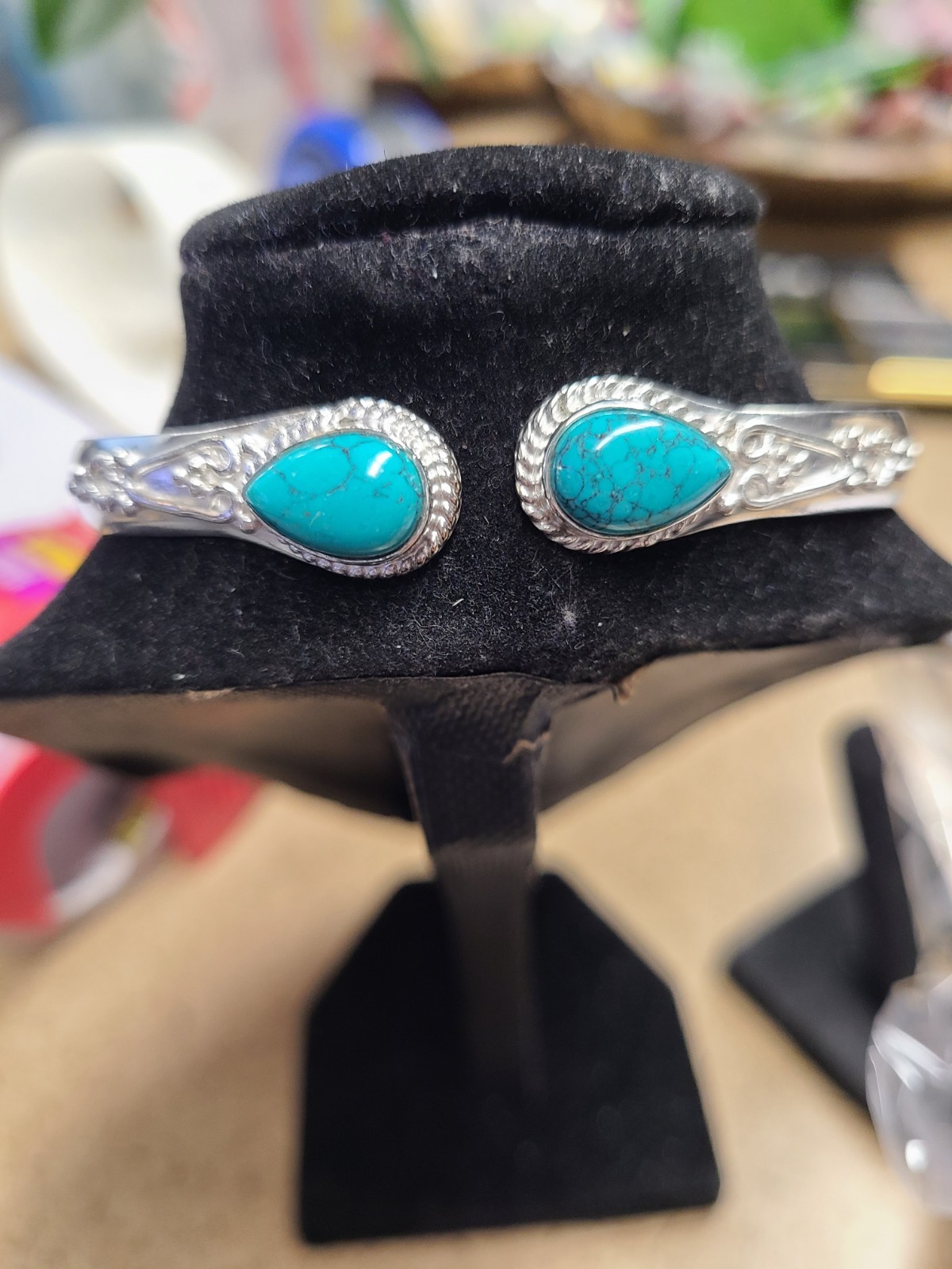 Sterling Silver Howlite Cuff Bracelet