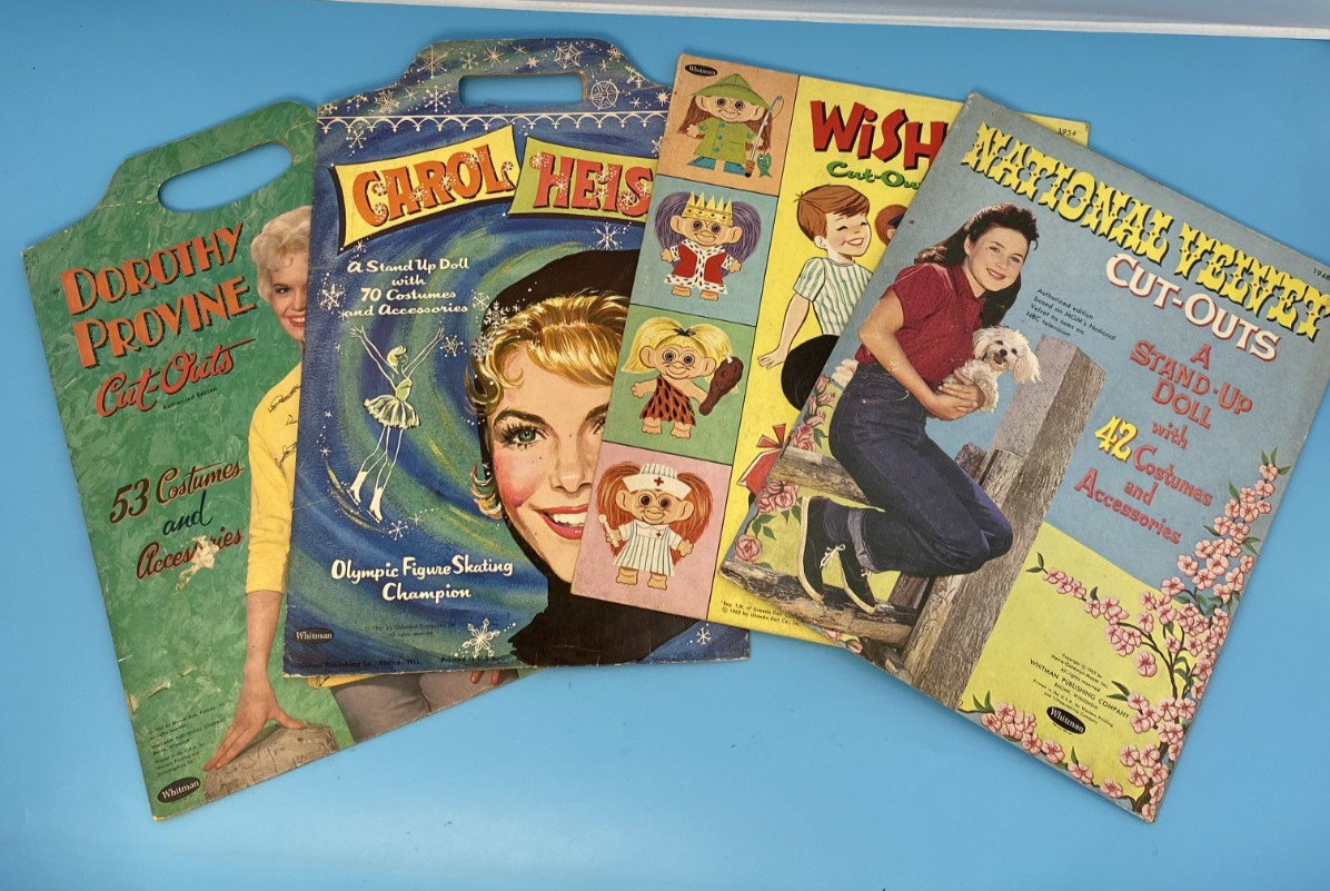 Lot Vintage Paper Dolls Books Cut Outs -Provine-Heiss-Wishnik-National Velvet