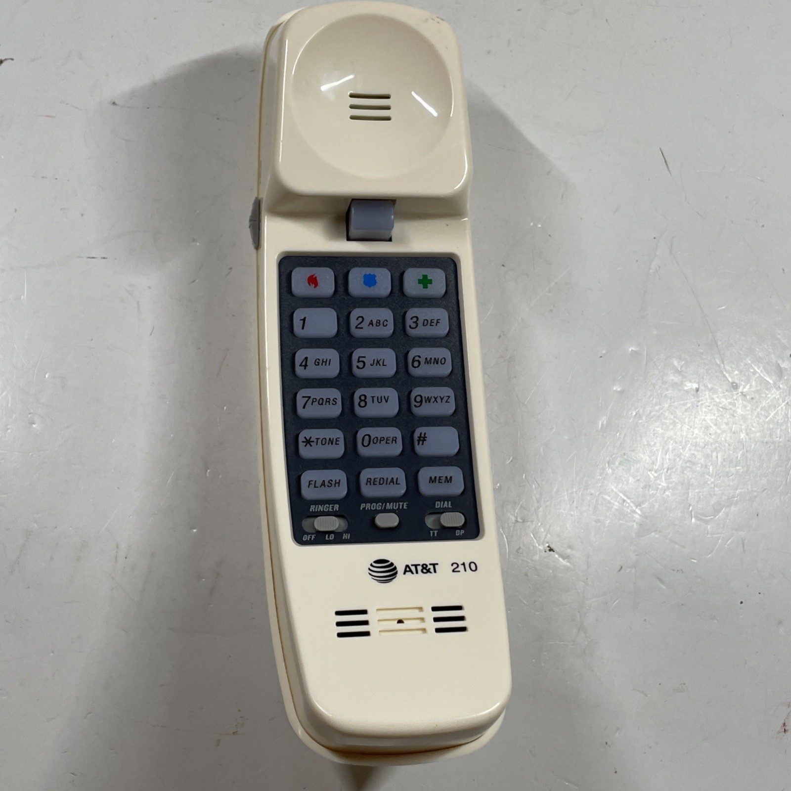 AT&T TRIMLINE 210 Corded Home Phone WHITE HANDSET ONLY