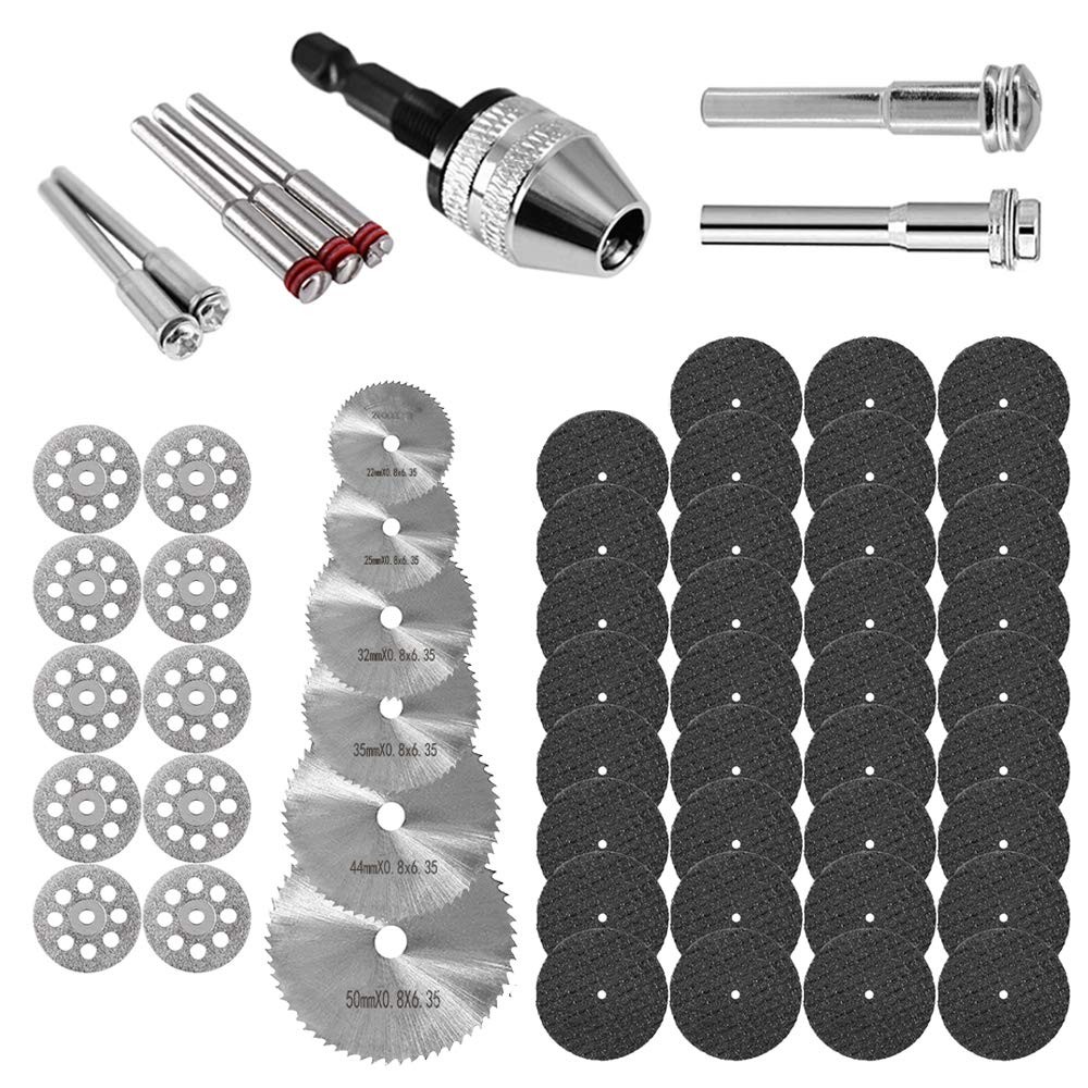 60Pcs Rotary Cutting Wheels Tool Kit, Resin Cut Off Wheels Disc, Mini HSS Saw...
