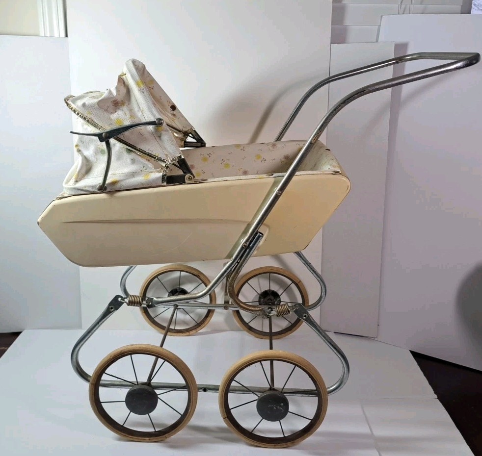 Vintage Baby Doll Stroller Buggy for Large Dolls or Decor