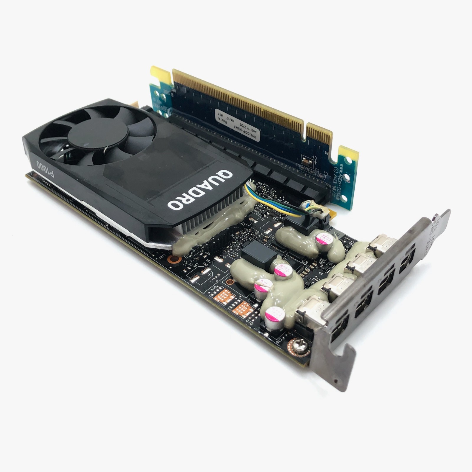 NVIDIA 900-5G212-1751-000 Quadro P1000 4GB GDDR5 Graphic Card w PEXP16-RX1 Riser
