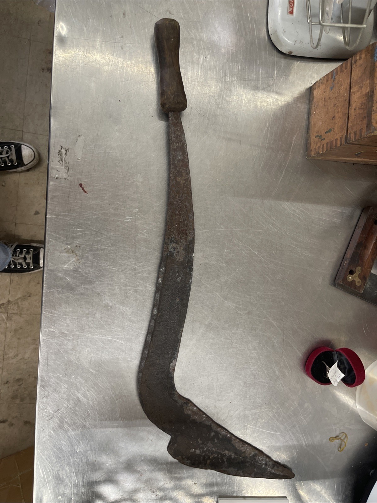 Antique sickle or billhook, a traditional agricultural tool