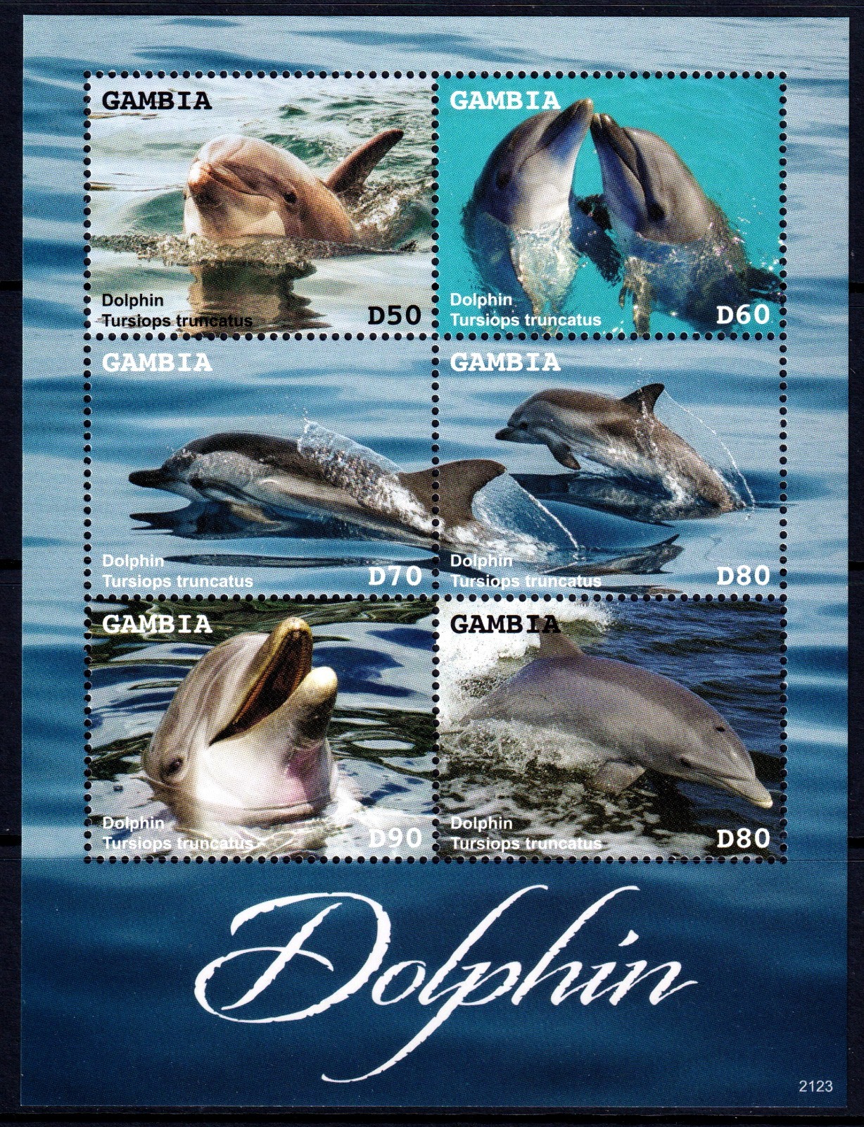 Gambia 2021 Dolphins Mint MNH Miniature Sheet