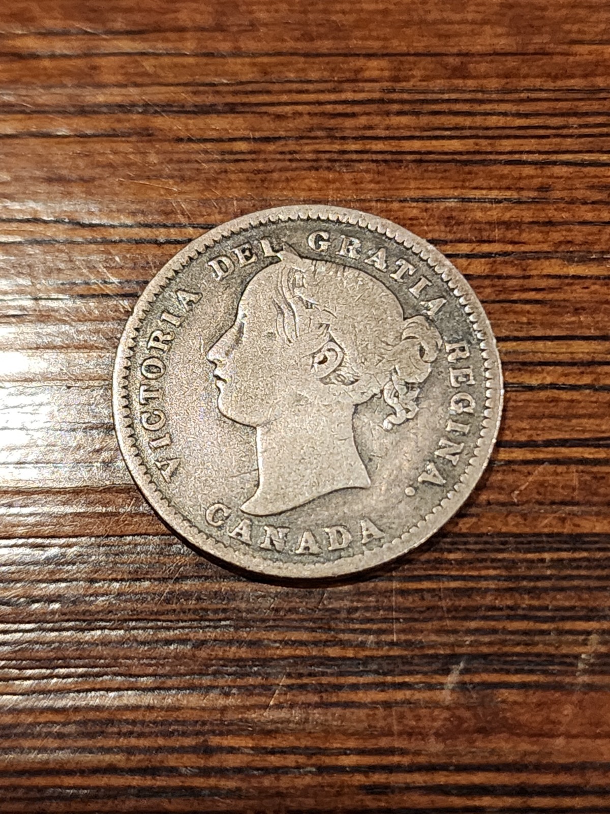 1874H Canada 10 Cents Silver Coin