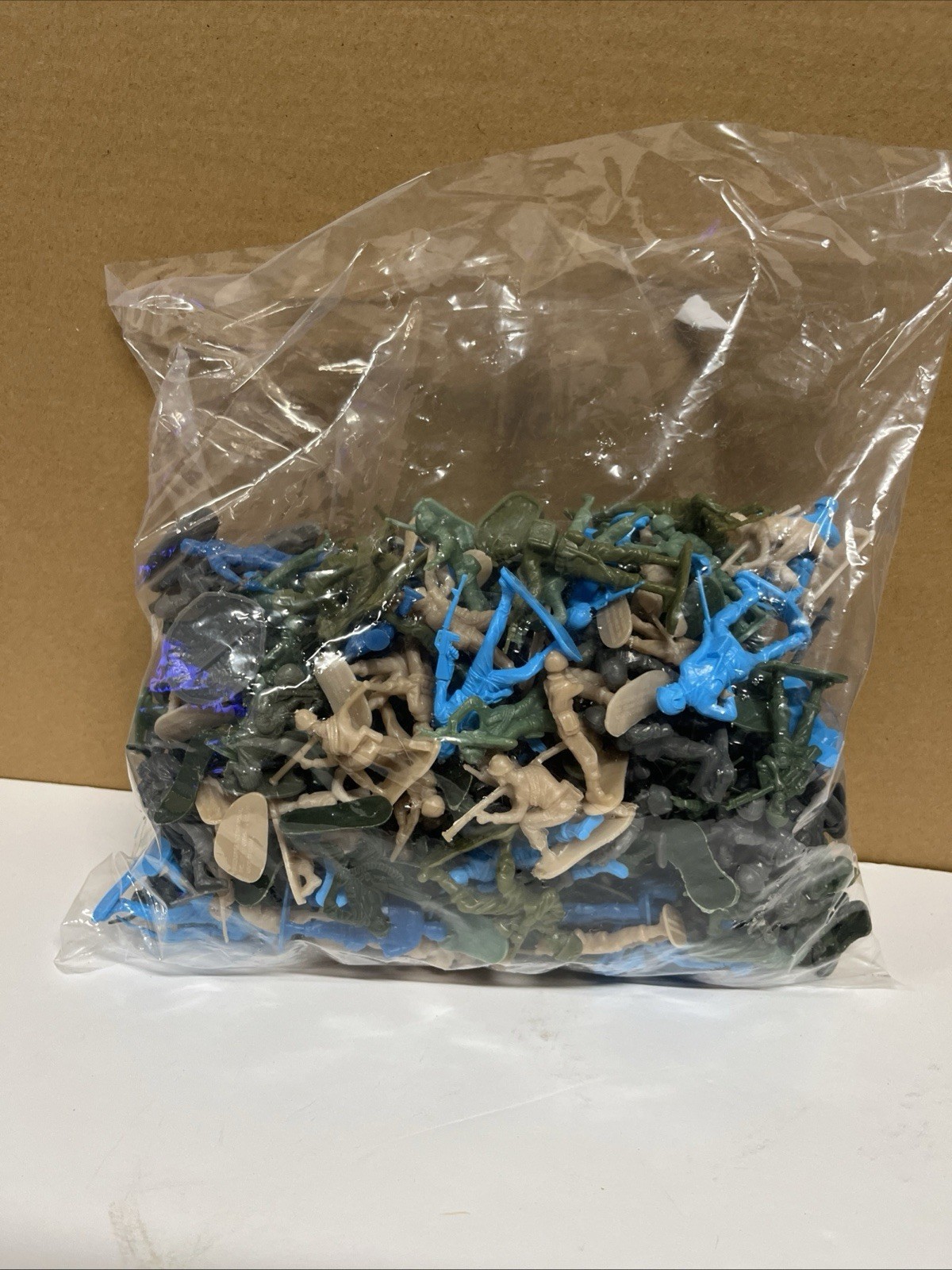 150 + Plastic Army Men - Mixed Lot Green Blue Beige Great Condition!
