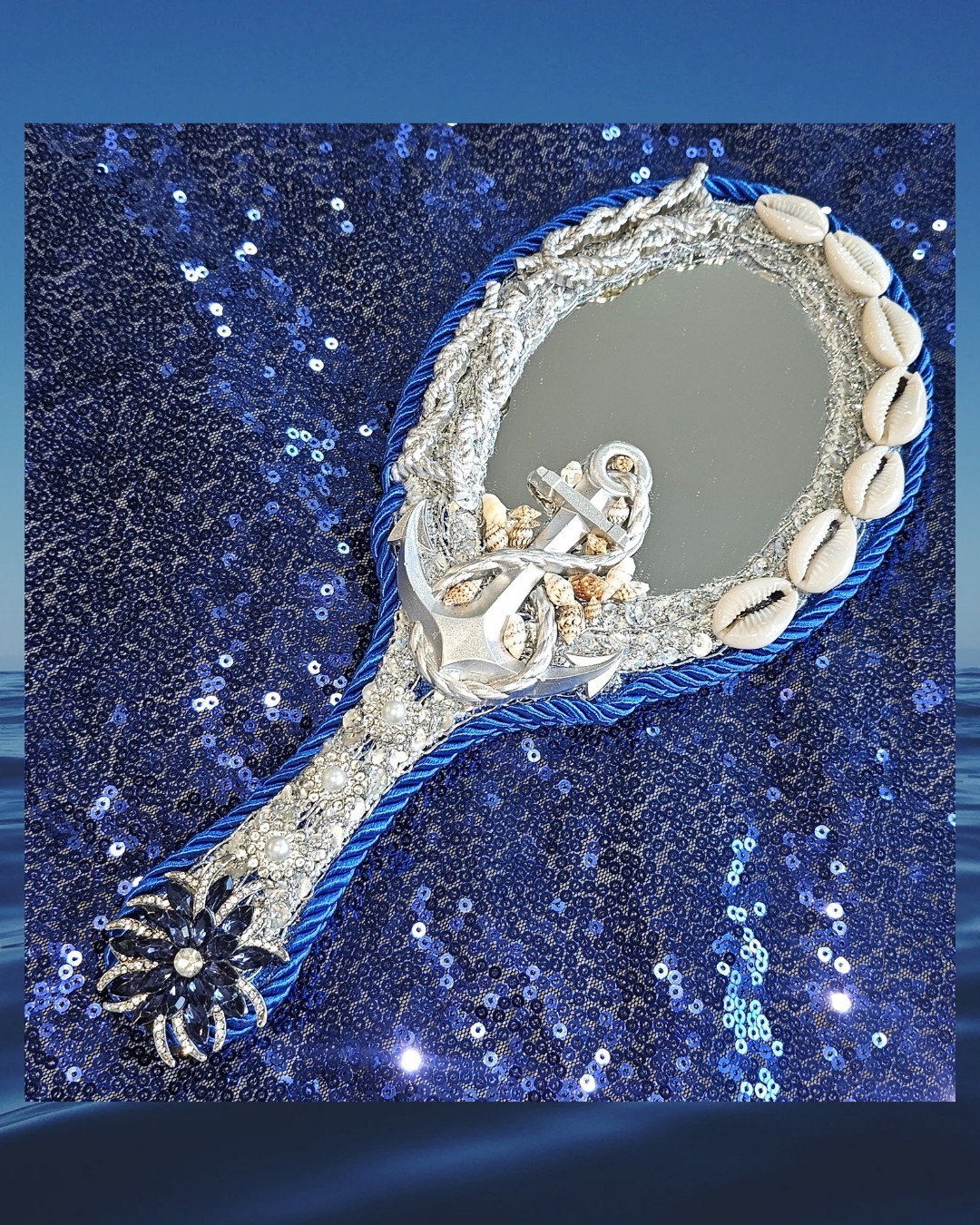 Yemaya Mirror Espejo Para Yemoja Yoruba Orisha Santeria IFA Osha Santo