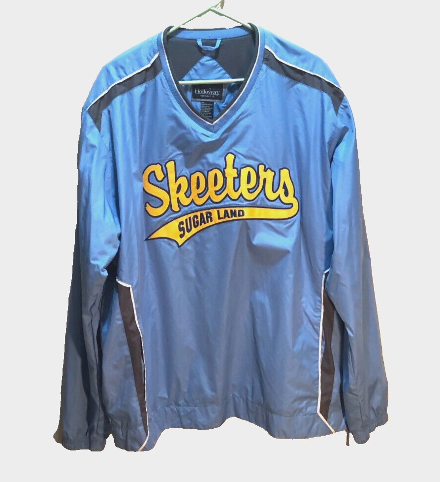Sugar Land Skeeters Minor Leagues Baseball Sewn Powder Blue Pullover Jacket XL