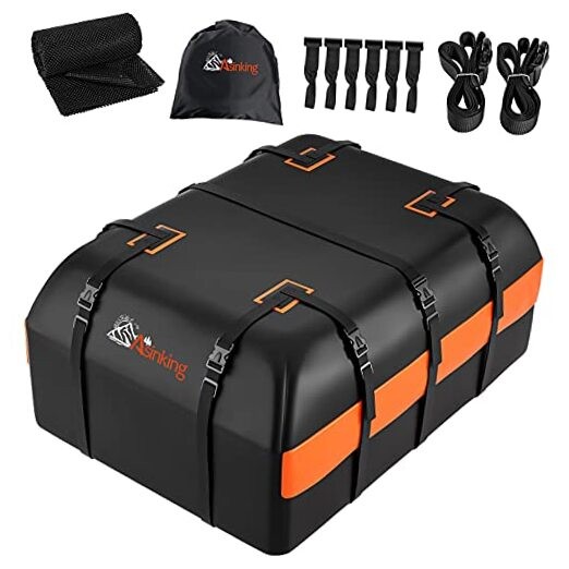  Car Rooftop Cargo Carrier Bag, 21 Cubic Feet 100% Waterproof Heavy Duty 840D 