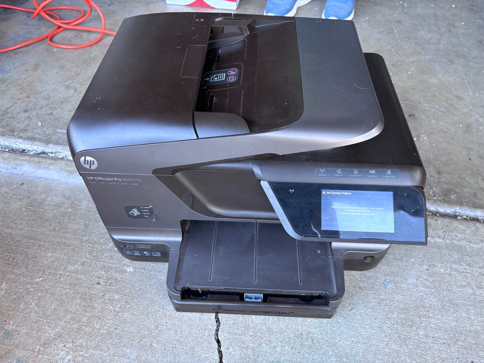 Lot of two printers (Epson Workforce Pro WF-3720, HP Officejet Pro 8600 Plus)