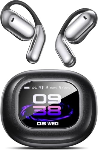 AI Language Translation Earbuds, OWS LCD Touchscreen Real-Time Translator for 