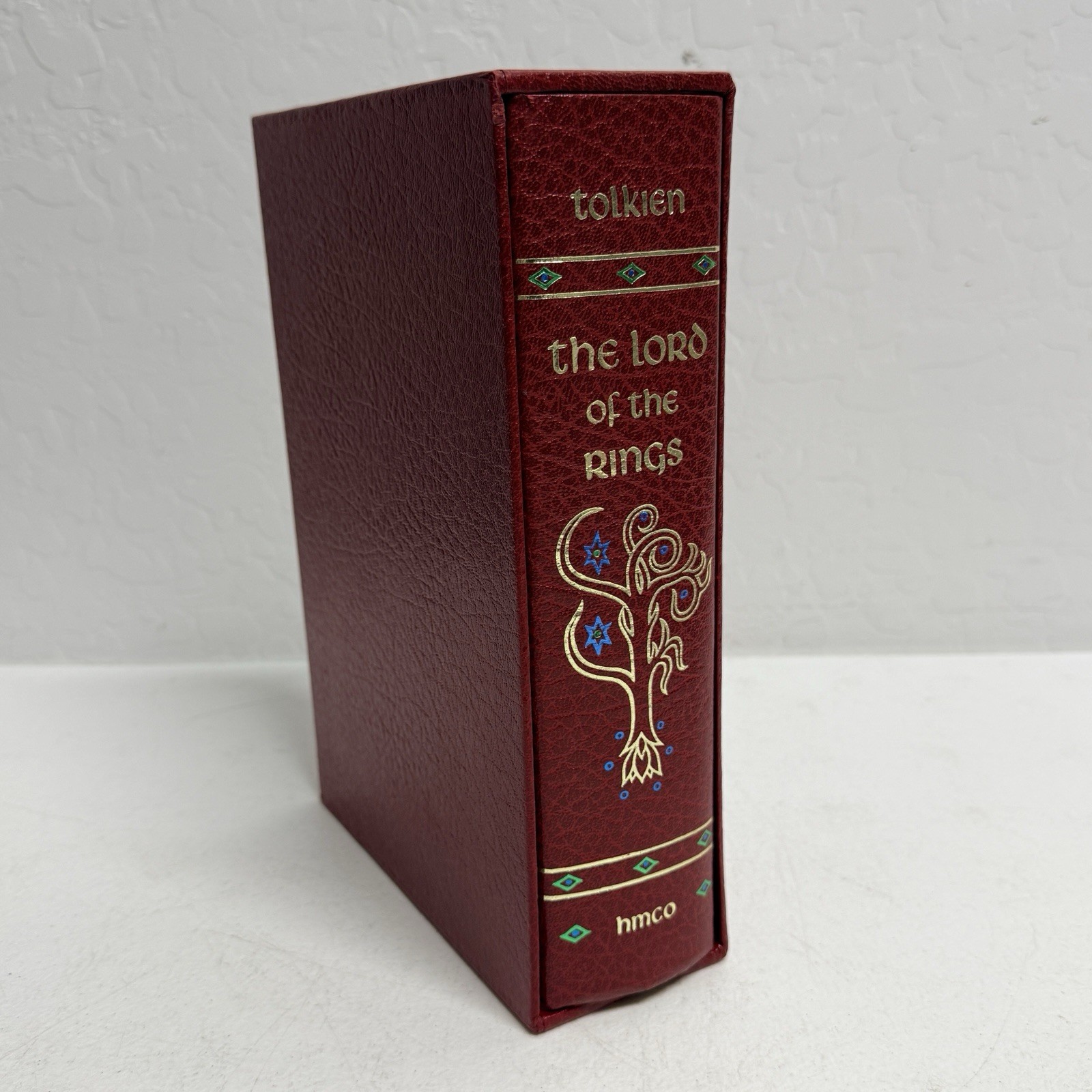 Lord Of The Rings Tolkien HMCO Leather Collectors Edition 1987 with Box & Map