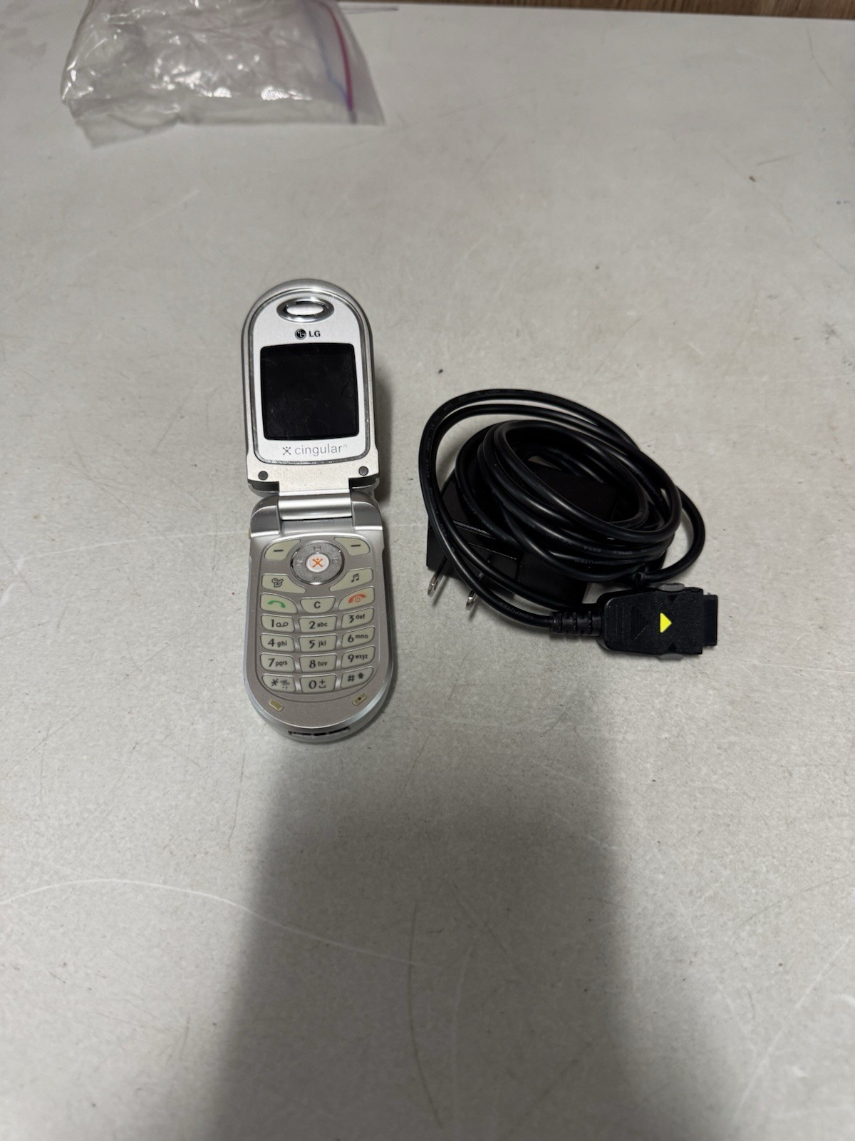 LG C1300i Flip Phone Cingular AT&T Vintage Cell Phone w/ Charger Battery