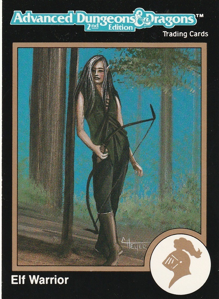 1992 ADVANCED D & D 2ND EDITION SINGLE TRADING CARD #538 ELF WARRIOR