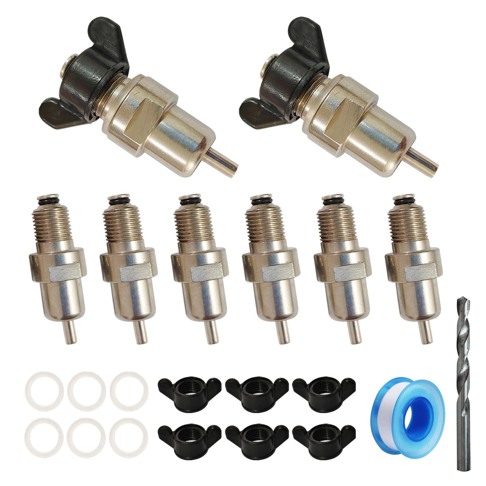 8Pcs Automatic Rabbit Nipple Waterer Chicken Water Nipples Metal Chick Watere...