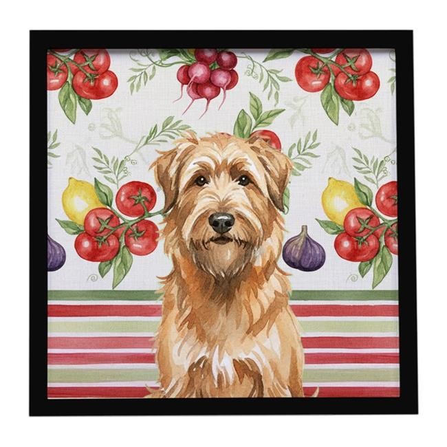 Carolines Treasures WDK8142MFP88 Unisex Tawny Briard Vegetables Framed Metal ...
