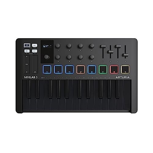 Arturia MiniLab 3 25 Slim-key Controller - Deep Black