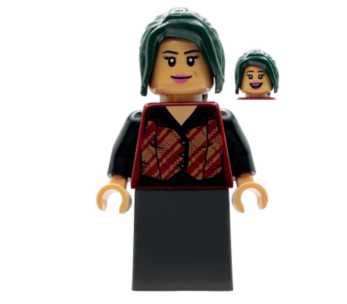 LEGO® One Piece Minifigure™ Makino with Skirt Dark Green Hair op002