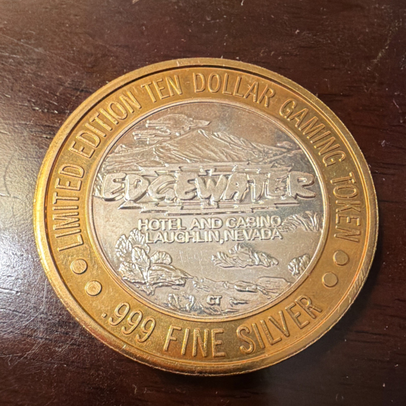 Edgewater Limited Edition $10 Gaming Token .999 Fine Silver Casino Laughlin