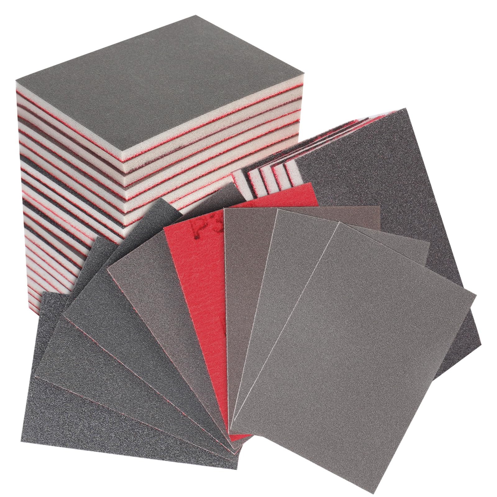 20 Pcs 3 x 4 Inch Sanding Sponge Set, 180-3000 Grit Abrasive Sanding Pads Sof...