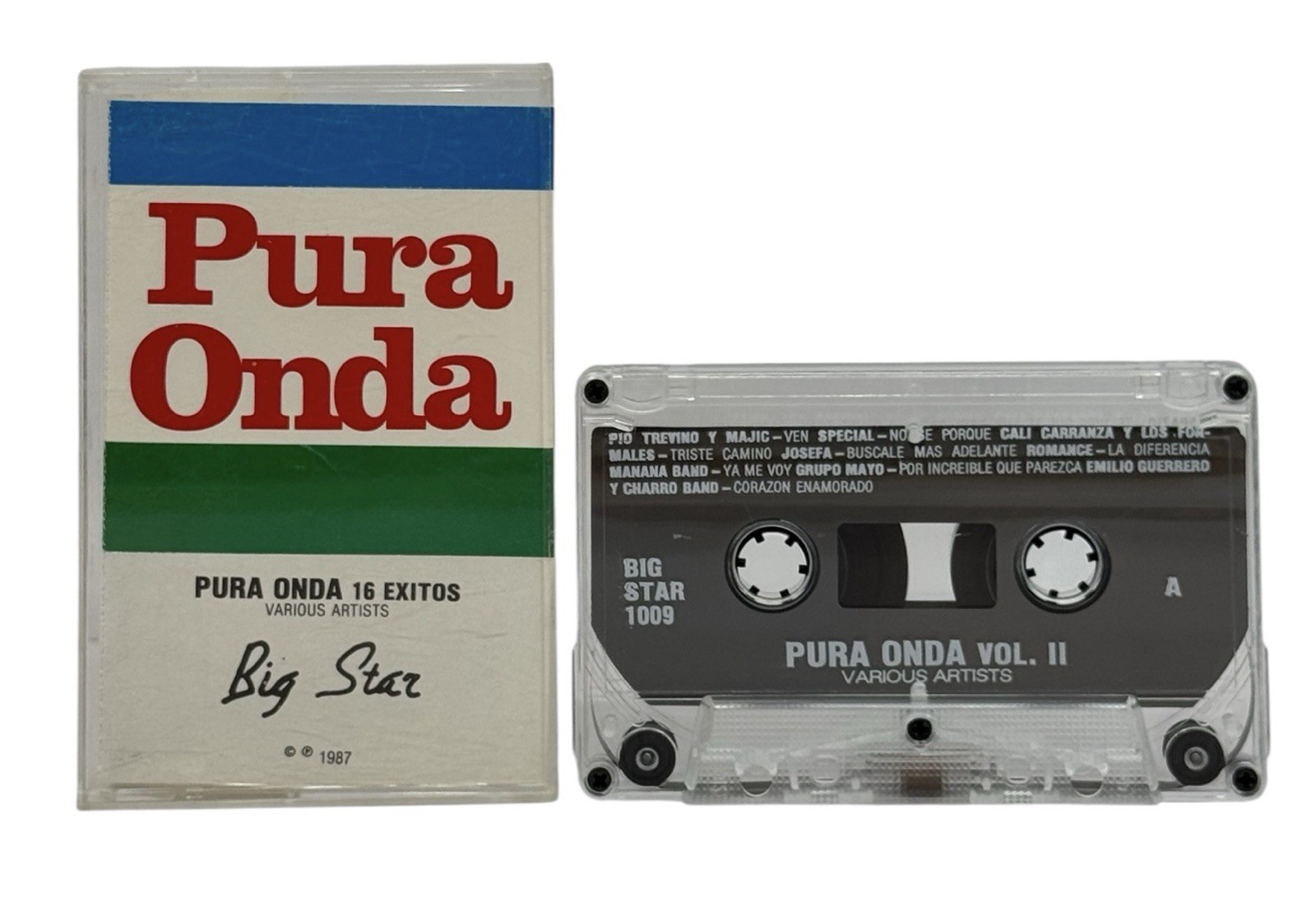 Vintage 1987 Pura Onda Pura Onda 16 Exitos Latin Spanish Music Cassette Tape