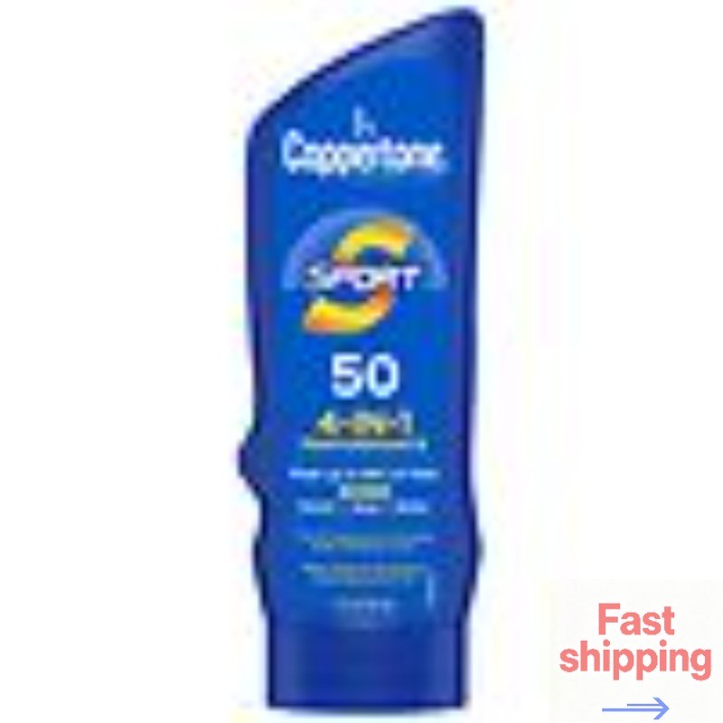 Coppertone Sport 4-in-1 Sunscreen Lotion, Spectrum SPF 50 Sunscreen, 7.0 Fl Oz