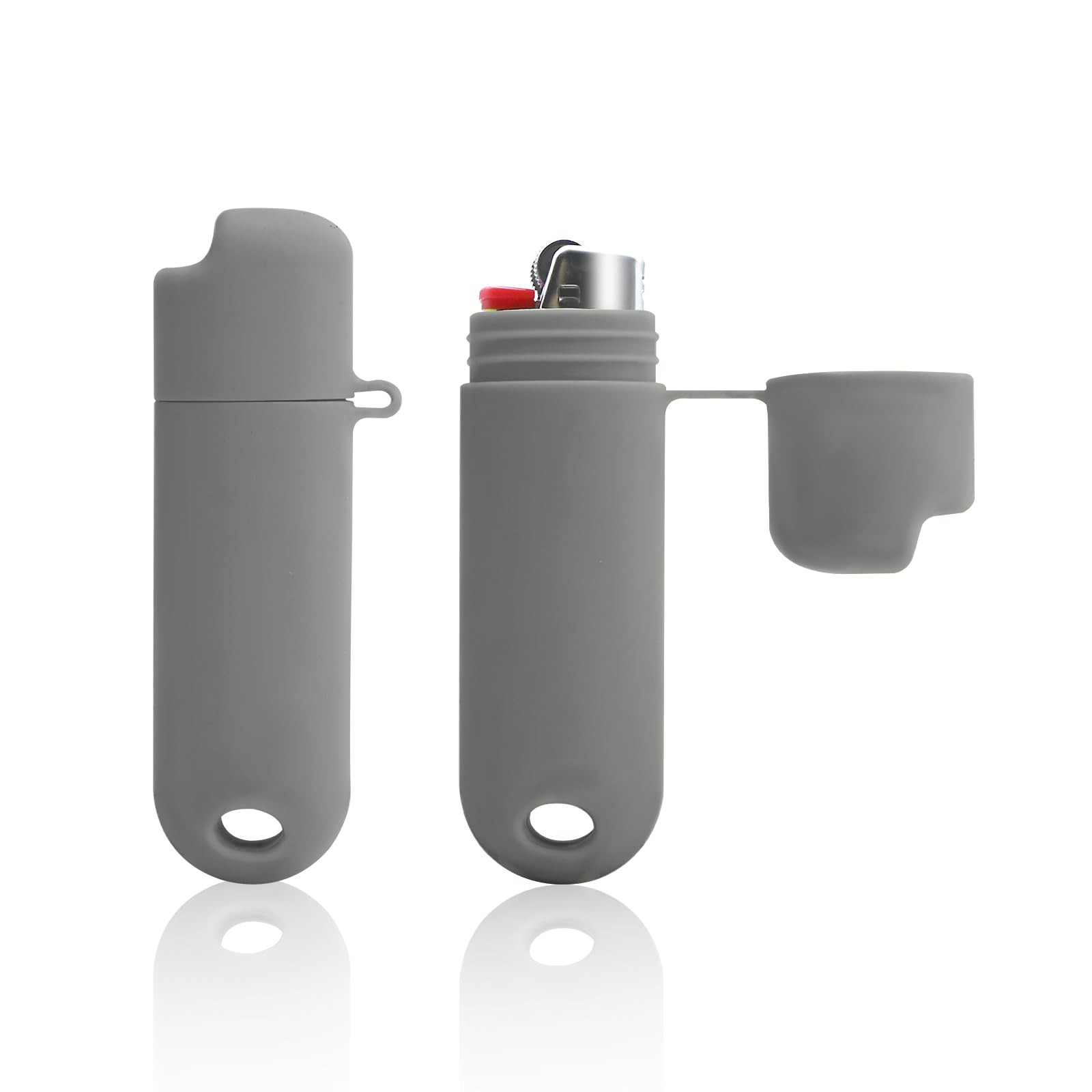 2pcs Waterproof Lighter Case Cover Holder for BIC, Lighters Sleeve Dark Gray 